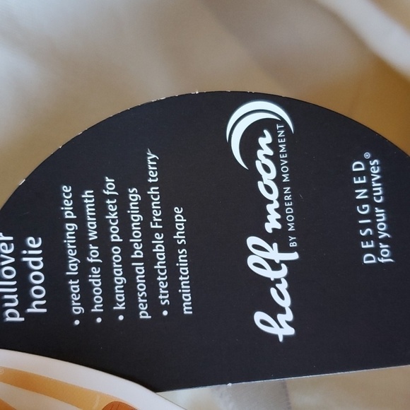 Half Moon by Modern Movement hoodie pullover SZ Medium Ecru NWT - Picture 6 of 12